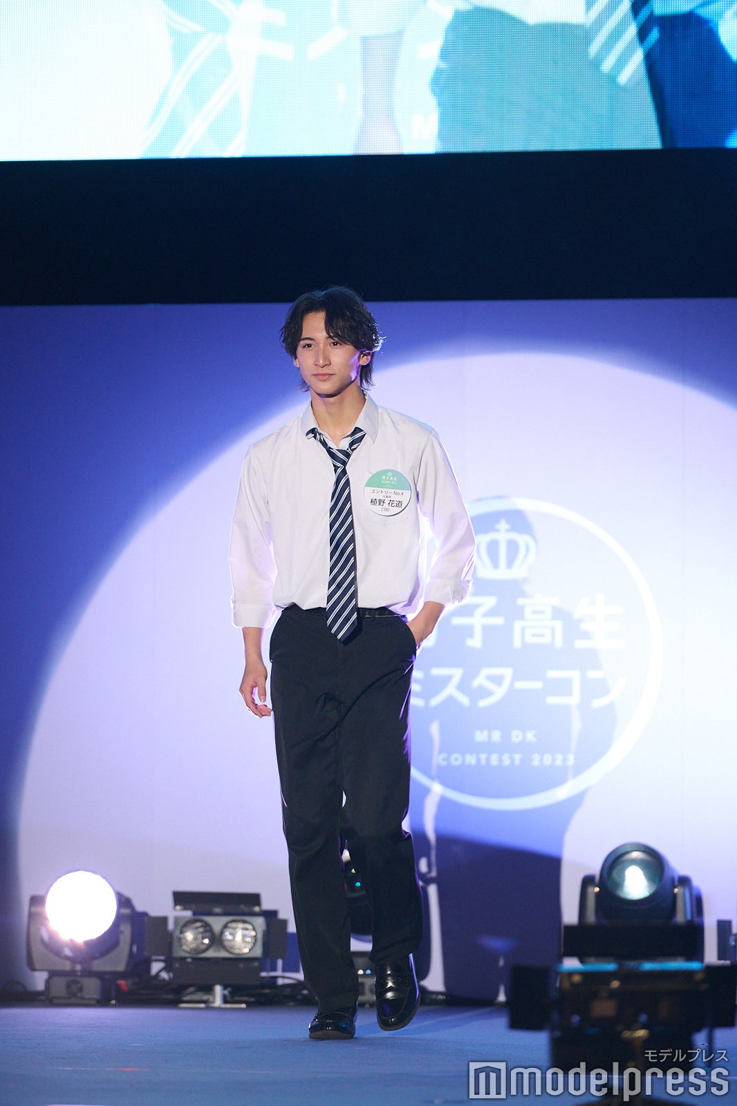 植野花道くん「男子高生ミスターコン2023」ファイナル審査の様子（C）モデルプレス