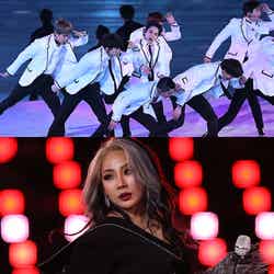 （上）EXO、（下）CL／平昌五輪閉会式　photo：Getty Images