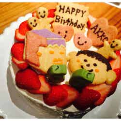 和田アキ子の誕生日ケーキ（2016年）／舟山久美子オフィシャルブログ（LINE）より