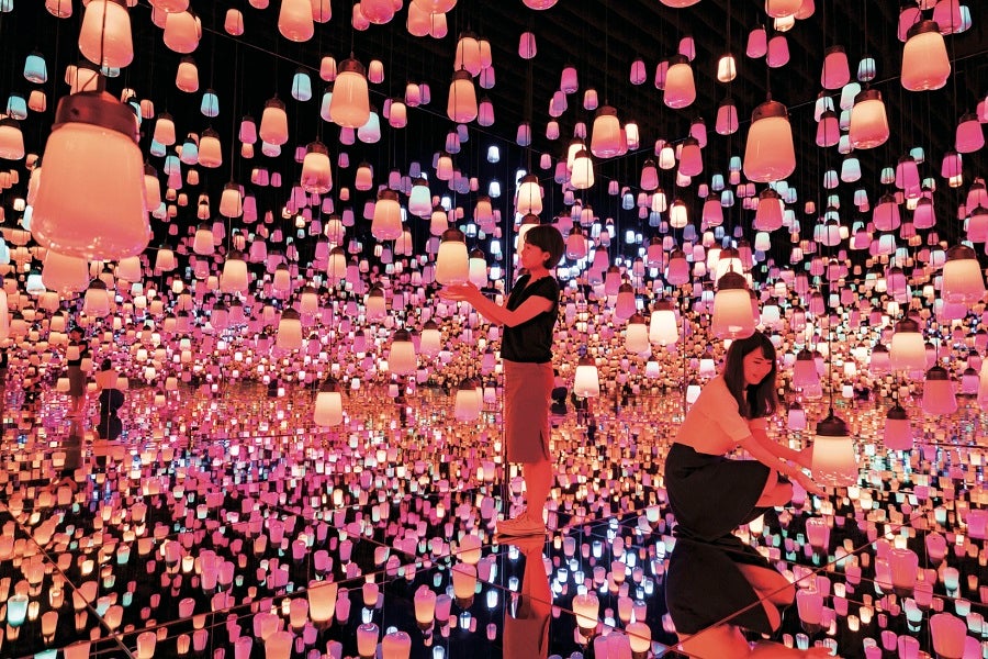 呼応するランプの森