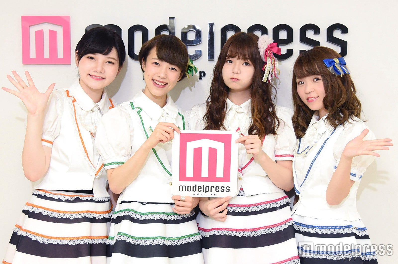 インタビューに応じた（左から）光河玲奈、小澤綾乃、詩島萌々、西條美里／（C）モデルプレス