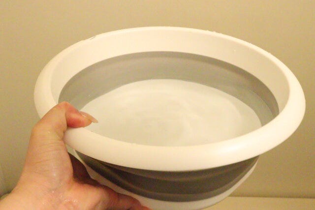 折り畳みたらい（5L）　サイズ感