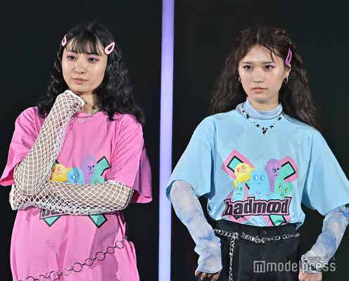 SKE48石黒友月&中野愛理、春色リンクコーデで仲良しランウェイ<TGC 2022 S/S>