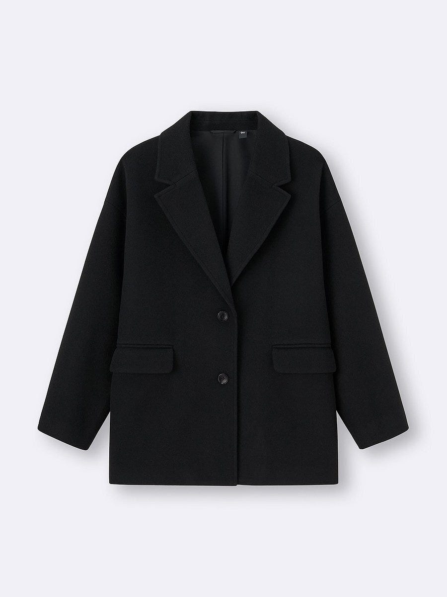 GUのコージーメルトンハーフコート