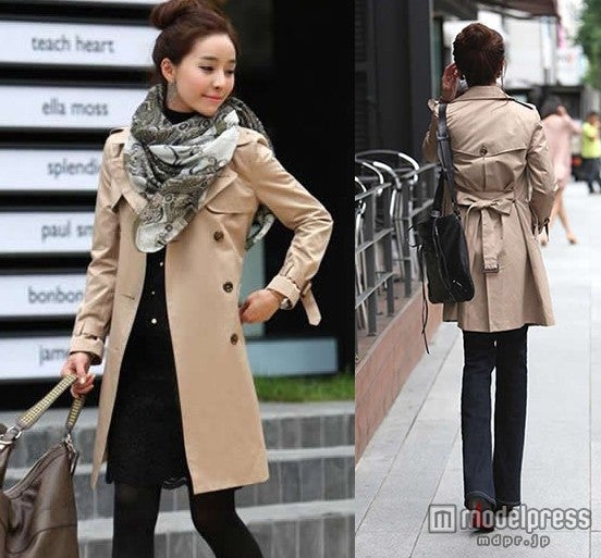 「定番カラー トレンチ コート」ベージュ5,980円（税込）／Photo by NAKAMOTO