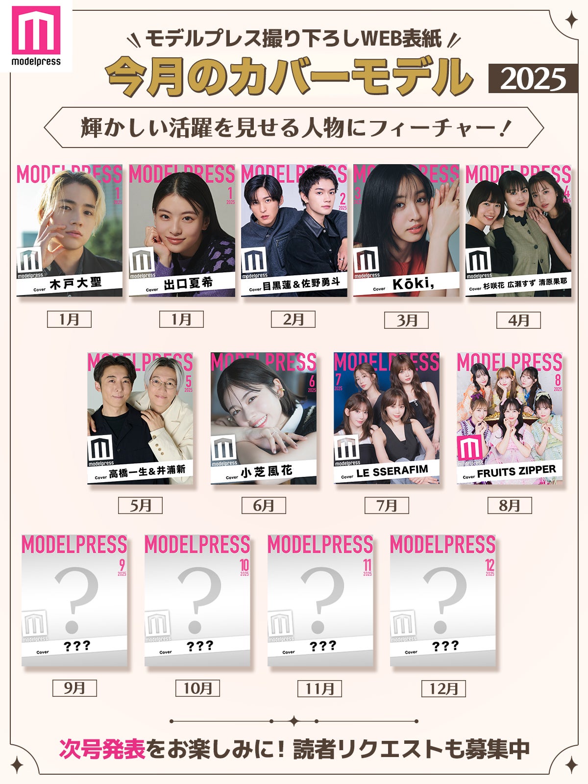 2025年モデルプレス「今月のカバーモデル」（C）モデルプレス