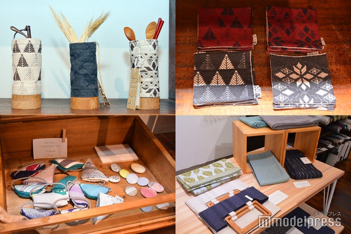 オリジナルの織物で作ったコースターや箸立て(C)モデルプレス