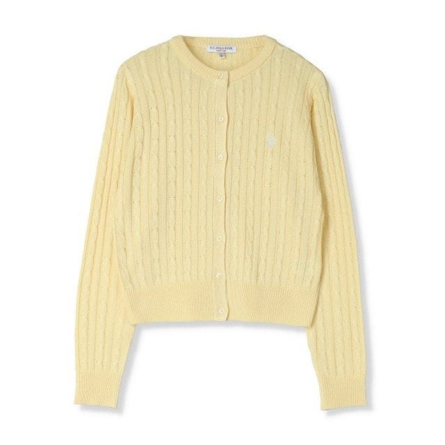 しまむらのケーブルニットカーディガン（U.S.POLO