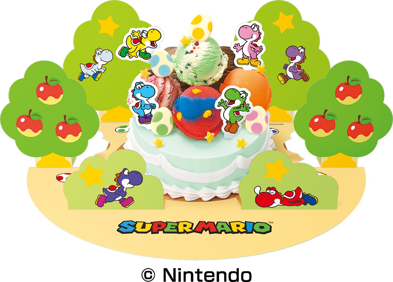 ヨッシー カラフルデコケーキ4,800円（C）Nintendo