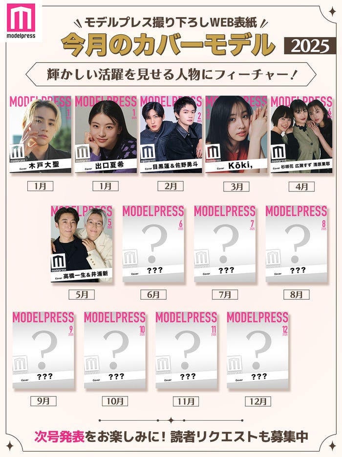 2025年モデルプレス「今月のカバーモデル」(C)モデルプレス