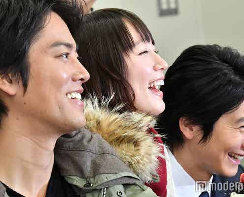 吉岡里帆、桐谷健太&向井理のサプライズにあたふた