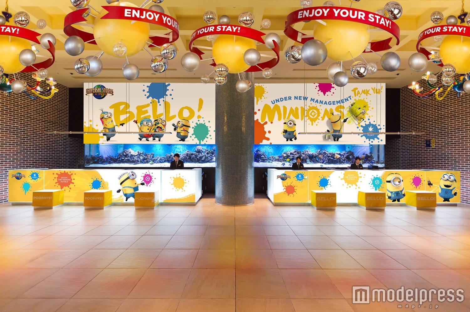 USJホテル、ミニオンのハチャメチャ装飾がパワーアップ