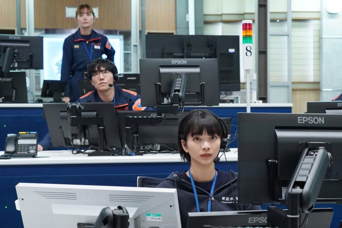 中村ゆり、前原滉、見上愛「119エマージェンシーコール 」第2話(C)フジテレビ