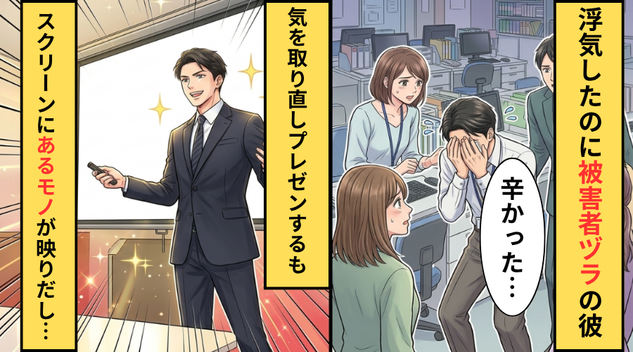 浮気したのに職場で”被害者ヅラ”する彼！だが「どういうことだ」社内会議で彼が公開処刑された話