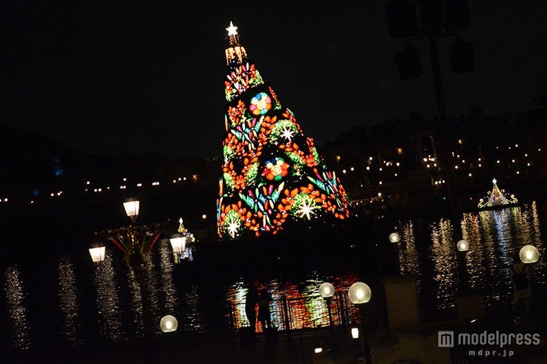 メディテレーニアンハーバーに輝くツリー