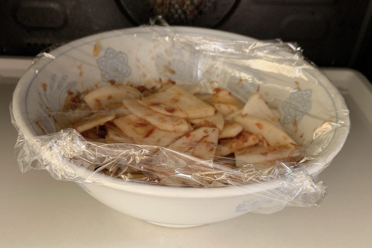 やみつき大根とおにぎり