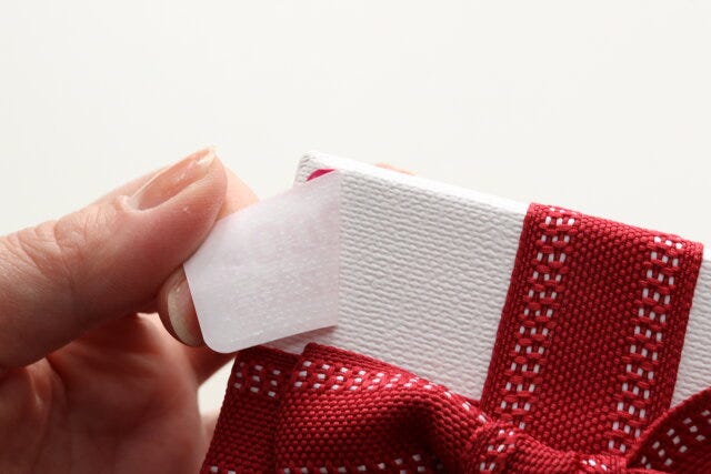 リボン長方形ギフトボックス(3サイズ) 値札シール リボン長方形ギフトボックス(3サイズ) 値札シール