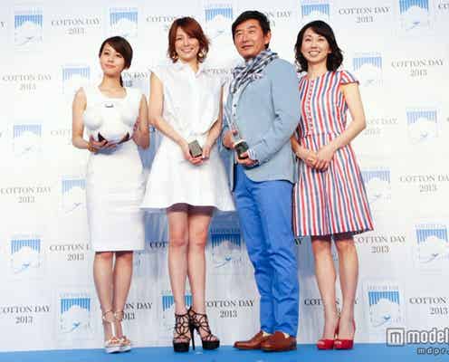 米倉涼子&堀北真希、純白ワンピで美脚披露