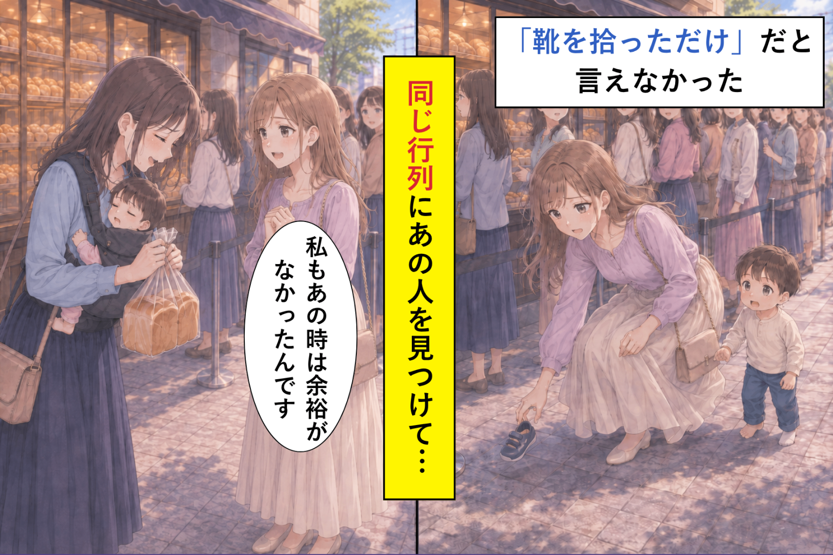 靴を拾いに列を離れただけの私が、１年後、同じ行列であの人を見つけた日のこと