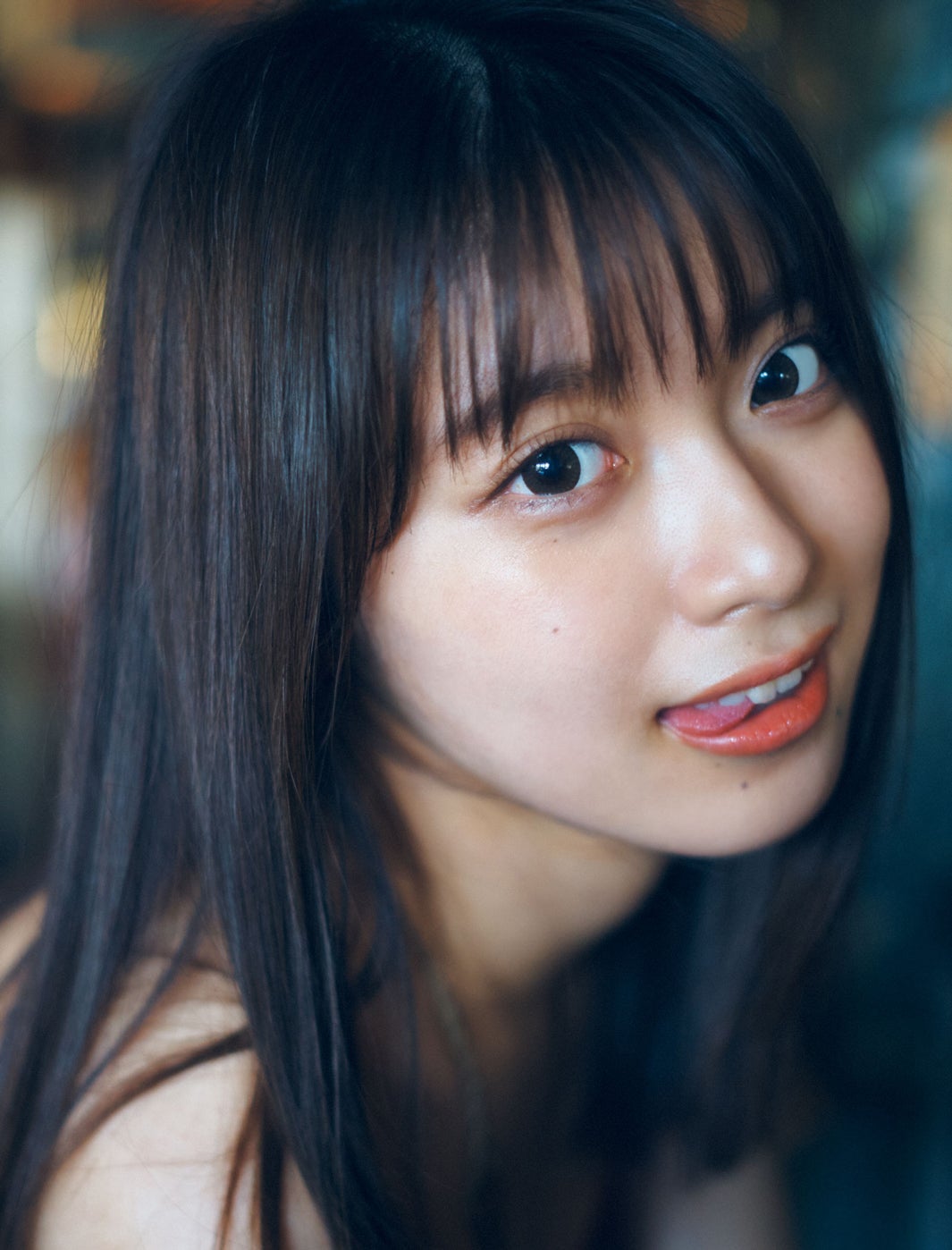 まるぴ、かわいらしい上目遣いにドキッ