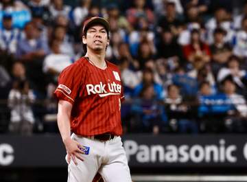 楽天・前田健太 右腕に打球直撃も続投 ベンチにすら下がらず 敵地からも拍手がわき起こる