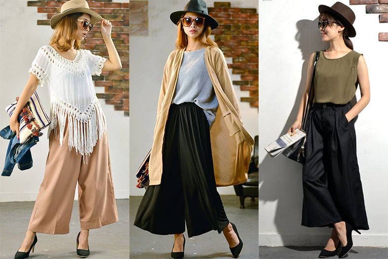 この秋は「ロング丈ガウチョ」がこなれ感のコツ！