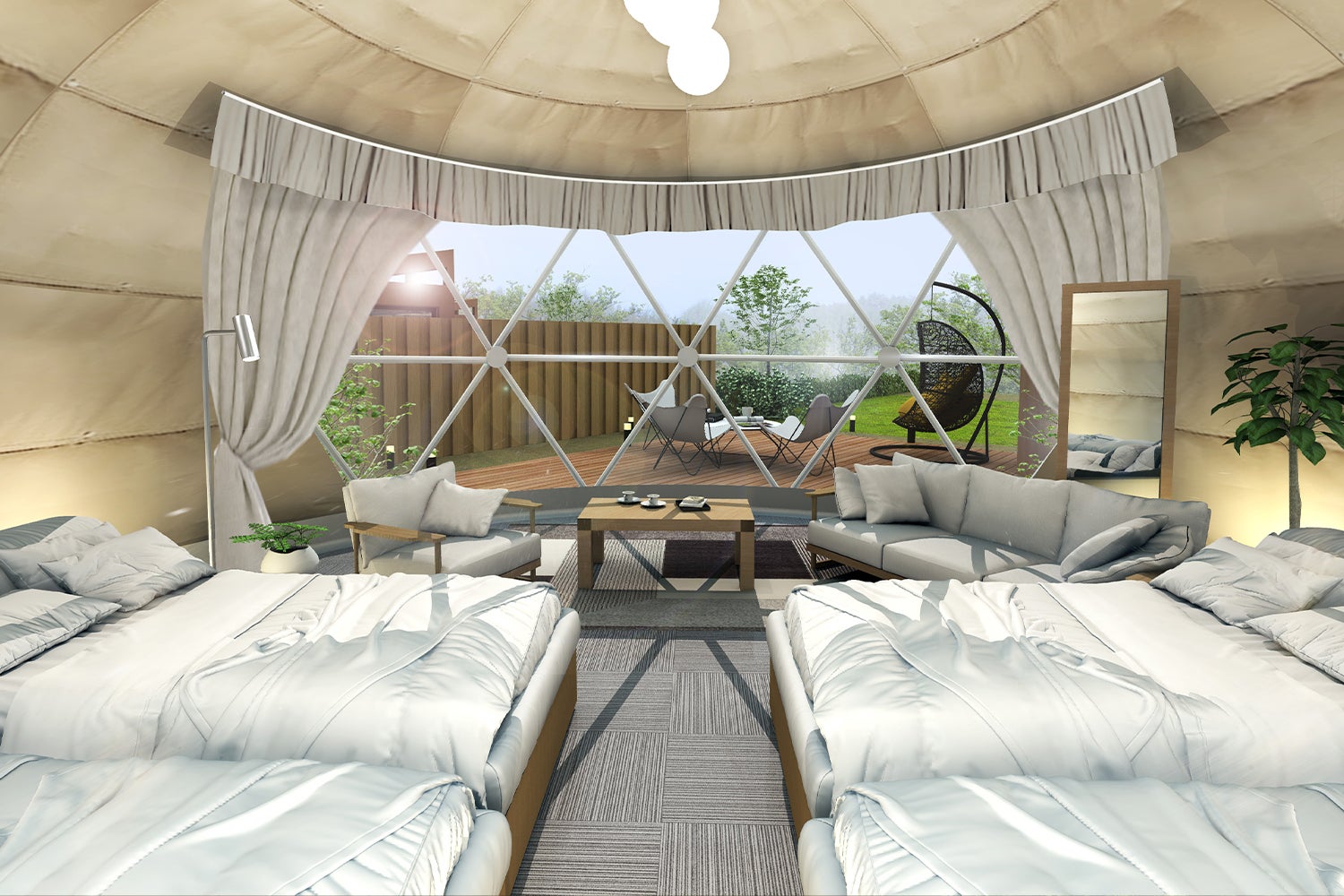 兵庫のオリーブ畑に泊まるグランピング施設「Olive GLAMP淡路島Virgin Valley」BBQや充実のアクティビティも