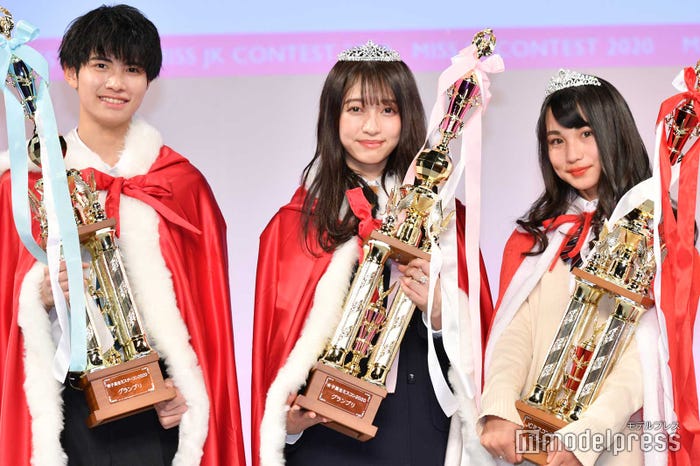 男子高生ミスターコングランプリ・中野晴仁くん、女子高生ミスコングランプリ・ひっか、JCミスコングランプリ・JURI(C)モデルプレス