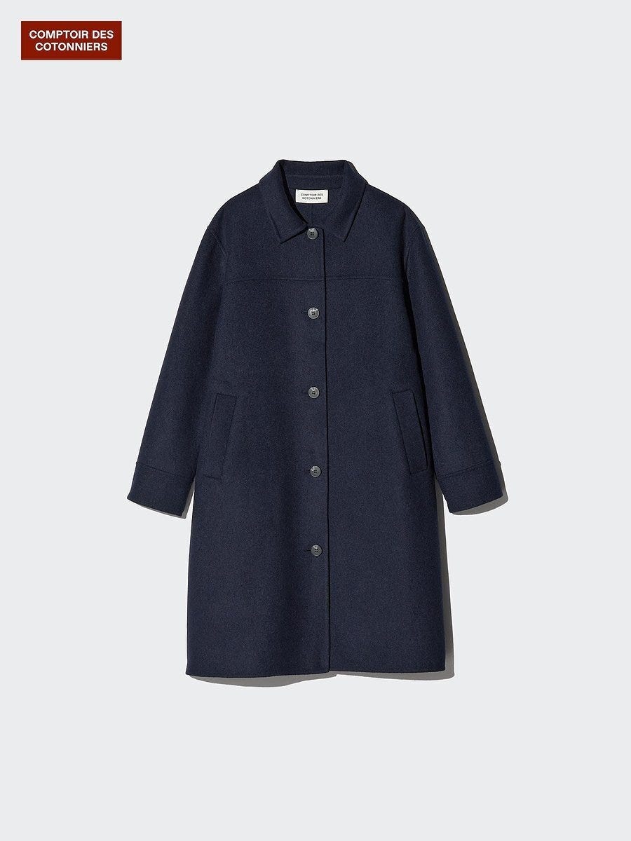 ユニクロのダブルフェイスロングコート