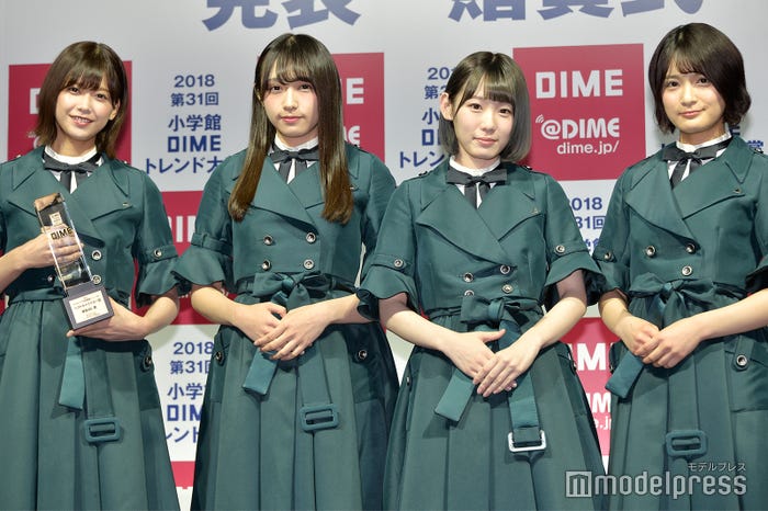 欅坂46の渡邉理佐、渡辺梨加、小池美波、織田奈那 (C)モデルプレス