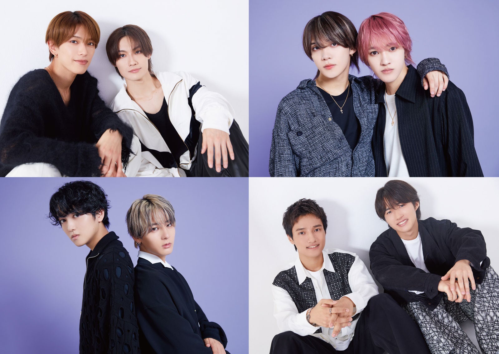 （上段左から）深田竜生、檜山光成、黒田光輝、元木湧（下段左から）豊田陸人、安嶋秀生、鈴木悠仁、稲葉通陽／Eye-Ai（あいあい）2024年12月号（11月1発売）（C）Eye-Ai／あいあい