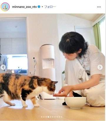 ええっ！「どっから連れてきたw」突然、絶大人気の平成歌姫→白TでTV現れネコの世話 現在の姿に騒然「めちゃくちゃ美人」「降臨！」「久しぶりにTVで見た」