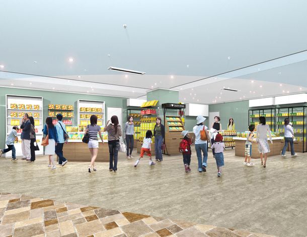 物販エリア「おやつマルシェ」(イメージ)／画像提供：おやつタウン