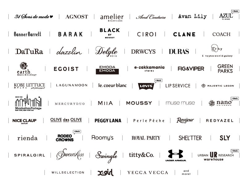 参加ブランド一覧