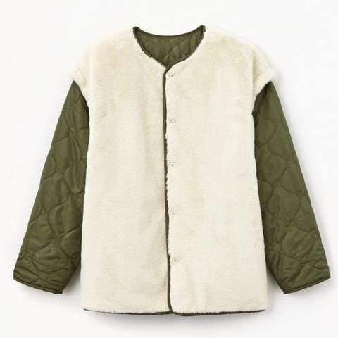 しまむら　2Wayアウター　コレ買い　高コスパ　マルチWAYジャケット　別パターン　カーキ