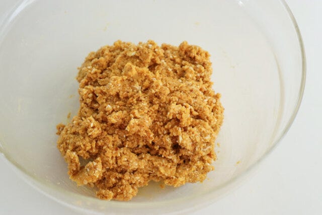 オートミールスコーン　作り方　材料を混ぜる