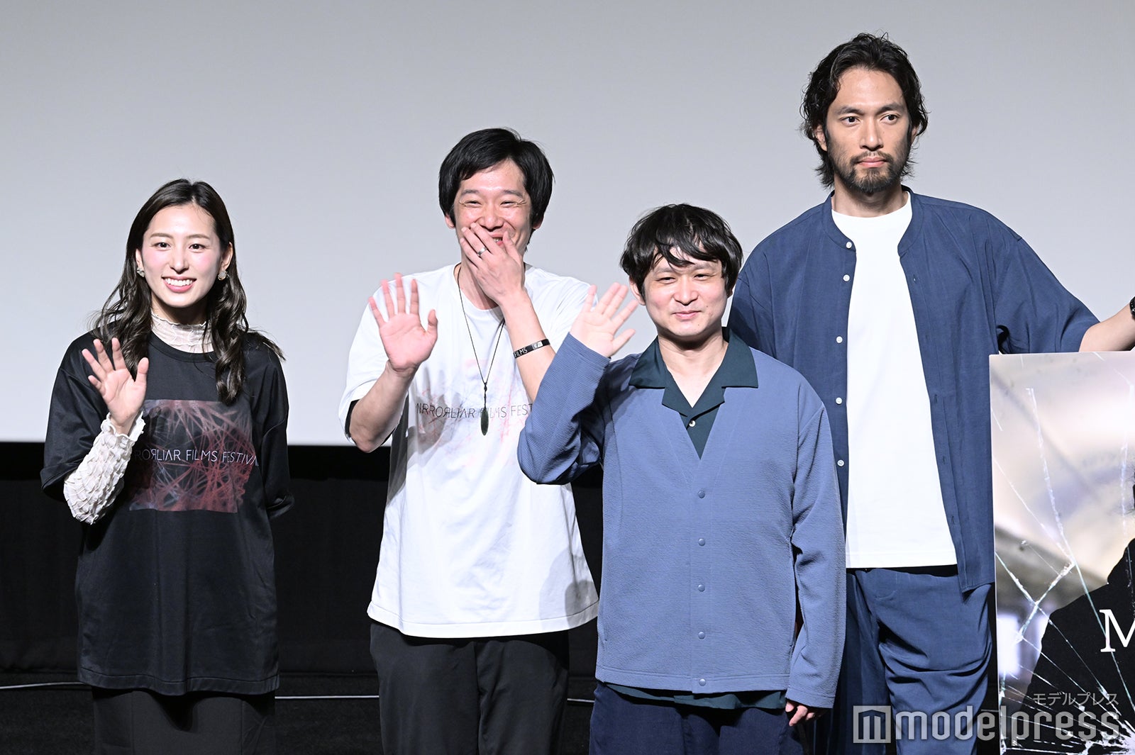 （左から）下京慶子、伊藤主税、榊原有佑監督、阿部進之介（C）モデルプレス