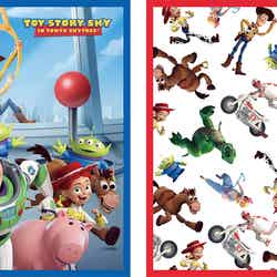 ハンドタオル(KV/総柄)各880円(C)Disney/Pixar. (C)TOKYO-SKYTREE