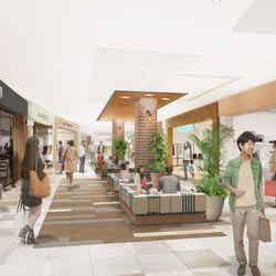 「三井ショッピングパーク ららぽーとTOKYO-BAY北館建替え計画」内観CG