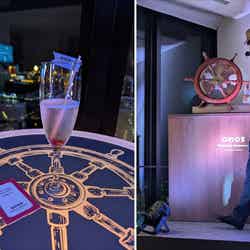 天空のナイトパーティーでは好みのカクテルを片手に、自分の選んだカードのコールを待つ。横浜の名所が描かれたカードは当たると景品がもらえる