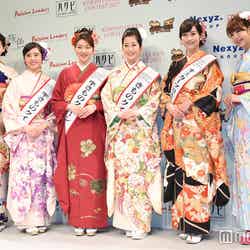 （左から）是永瞳、西岡舞子さん、茂木彩乃さん、姫野美南さん、谷井愛理沙さん、藤田ニコル（C）モデルプレス