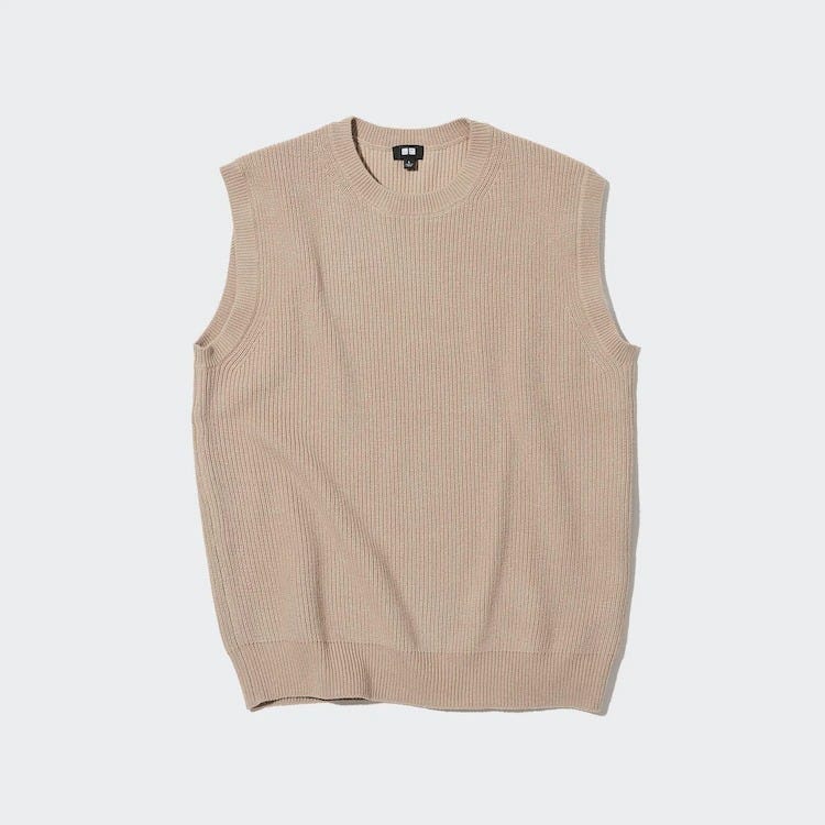 ユニクロ　uniqlo　レディース　アイテム　おすすめ　オススメ　トレンド　人気　コスパ　使える　おしゃれ　お洒落　オシャレ　2022　夏　秋　新作　ミドルゲージクルーネックベスト　ベスト　クルーネック