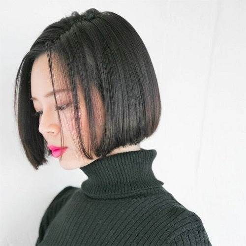 おしゃれ度アップする ぱっつんボブ カタログ 大人女性に似合う髪型15選 モデルプレス