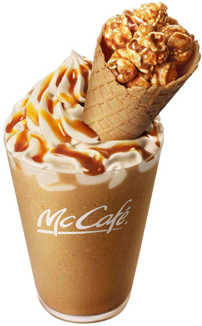 キャラメルポップコーンフラッペ/画像提供:日本マクドナルド株式会社