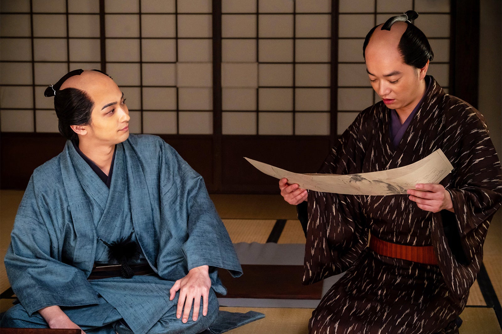 横浜流星、染谷将太「べらぼう～蔦重栄華乃夢噺～」第30話（C）NHK