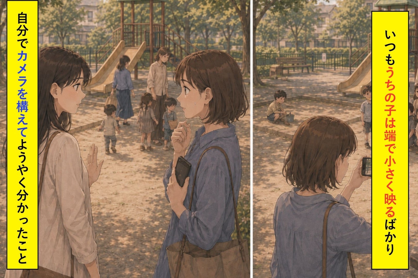 月に１度の集まりで撮ってもらう写真→いつもうちの子が端で、いちばん小さく写っているのはなぜですか？