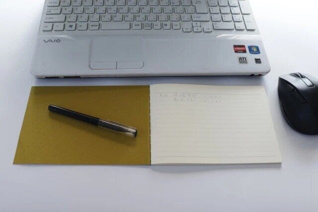 ダイソー B6横型ノート(40枚、A罫、プレミアムシリーズ、ストロー) 使用例 ダイソー B6横型ノート(40枚、A罫、プレミアムシリーズ、ストロー) 使用例