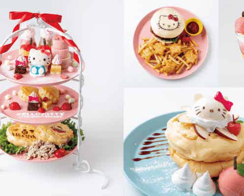 ハローキティ45周年記念コラボカフェが新宿に、パンケーキやティーセット提供