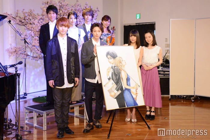 (前列左から)和田雅成、安西慎太郎、松永有紗、河内美里(後列左から)松村湧太、山下永夏、横井翔二郎、小林修子 (C)モデルプレス