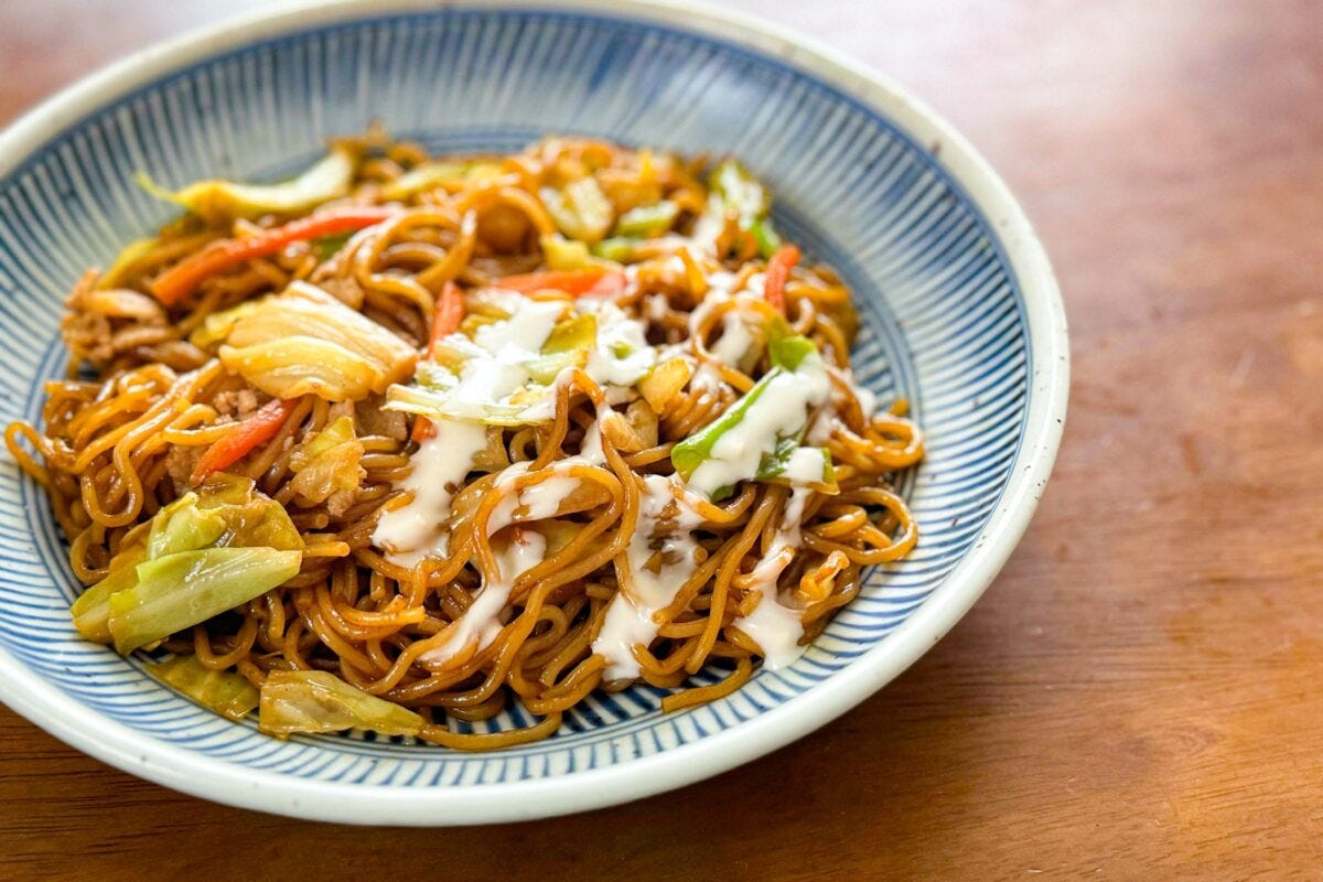 焼きそば＋シーザードレッシング